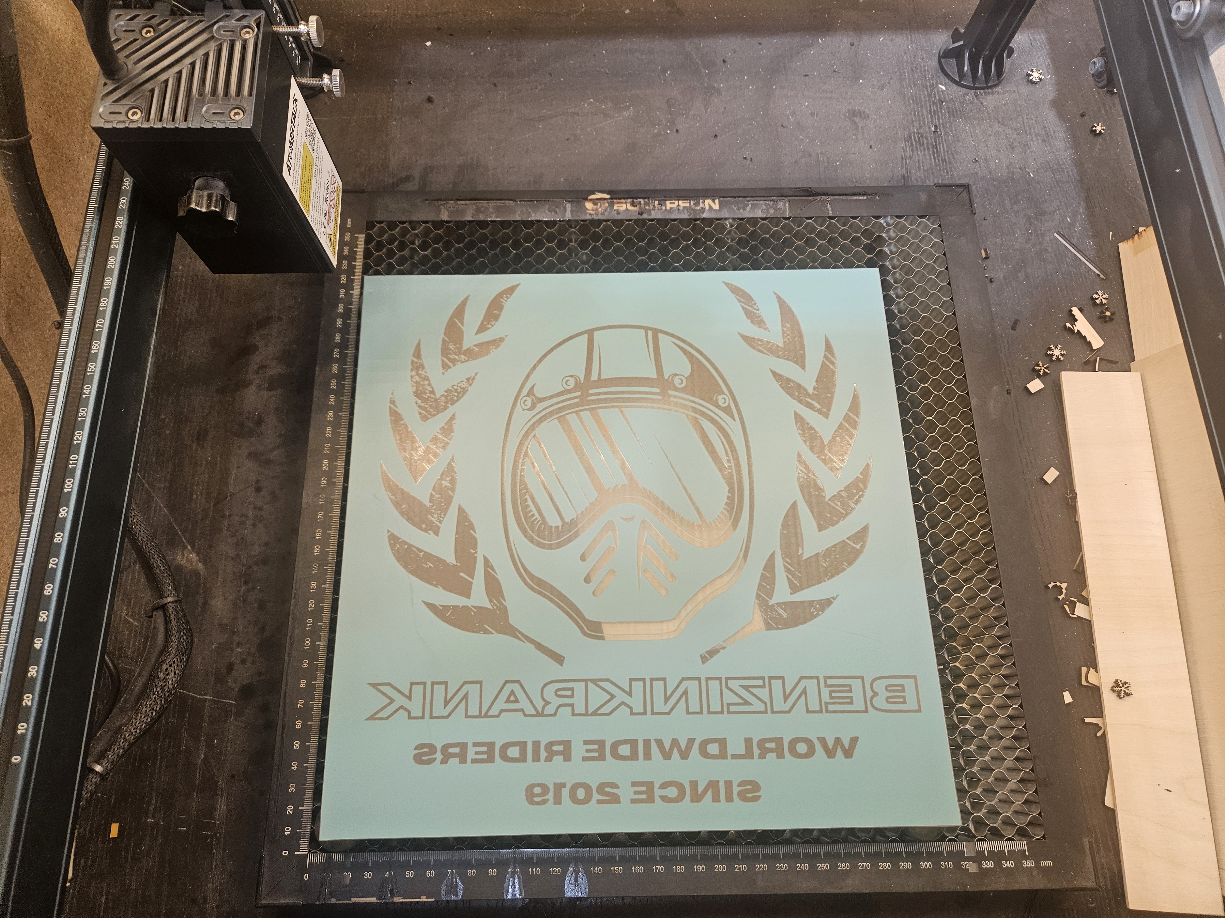 Lasergravur Beispiel Schild